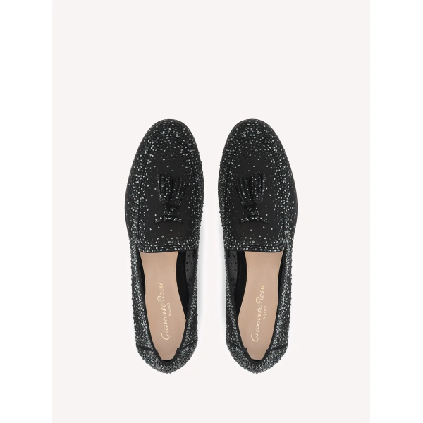 Gianvito Rossi Rania Loafers in Black Organza, view 3 | Loafers