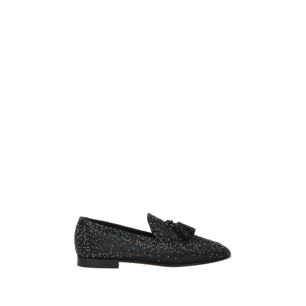 Gianvito Rossi Rania Loafers in Black Organza | Loafers