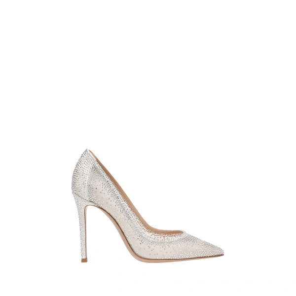 Gianvito Rossi Rania Pumps in Off White Organza | Pumps