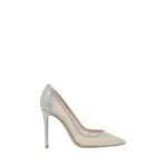 Gianvito Rossi Rania Pumps in Silver Organza | Pumps