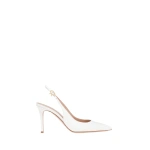Gianvito Rossi Ribbon 85 Slingbacks in White Nappa | Slingbacks