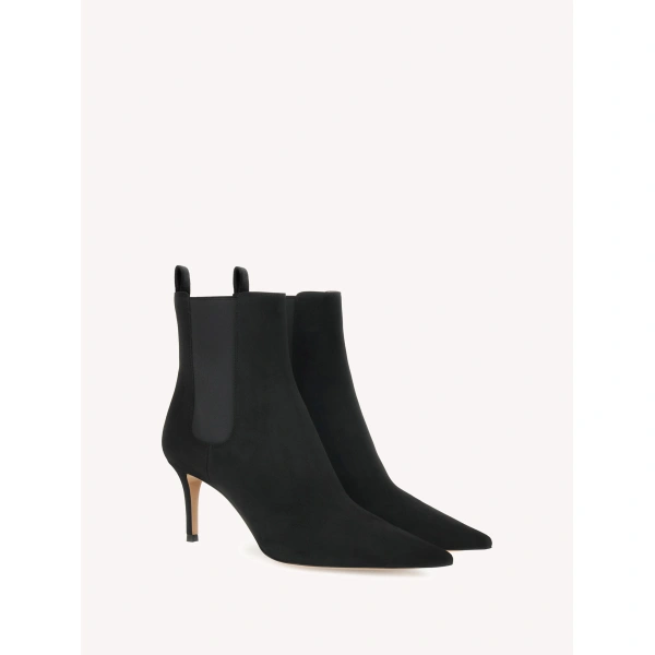 Gianvito Rossi Riley Ankle Boots in Black Suede, view 2 | Ankle Boots