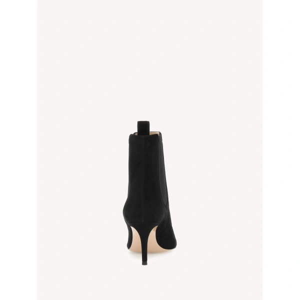Gianvito Rossi Riley Ankle Boots in Black Suede, view 4 | Ankle Boots