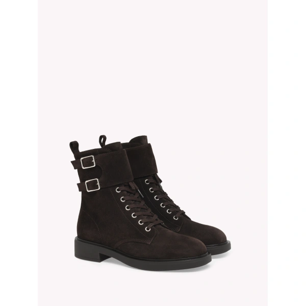 Gianvito Rossi Ripley Ankle Boots in Mocha Suede, view 2 | Ankle Boots