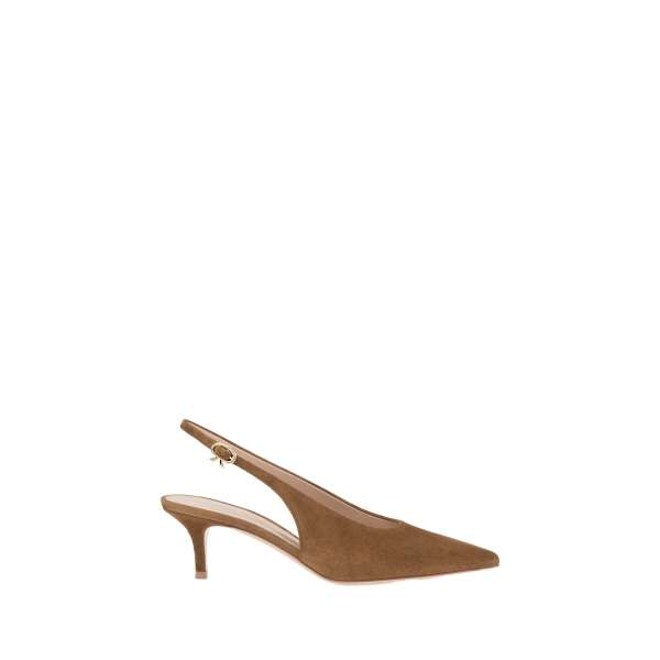 Gianvito Rossi Robbie 55 Slingbacks in Texas Suede | Slingbacks