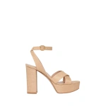 Gianvito Rossi Sabrina Platform Sandals in Brown Fabric | Sandals