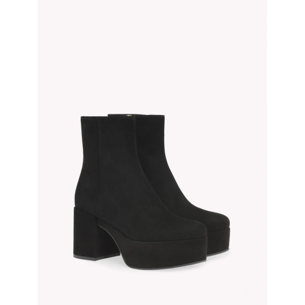 Gianvito Rossi Sally Ankle Boots in Black Suede, view 2 | Ankle Boots