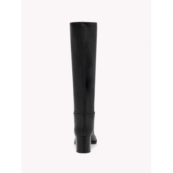 Gianvito Rossi Santiago 60 Knee-High Boots in Black Leather, view 4 | Knee-High Boots