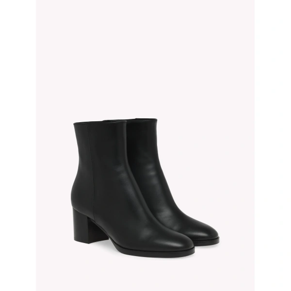 Gianvito Rossi Santiago Ankle Boots in Black Leather, view 2 | Ankle Boots