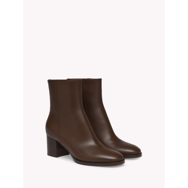 Gianvito Rossi Santiago Ankle Boots in Brown Leather, view 2 | Ankle Boots