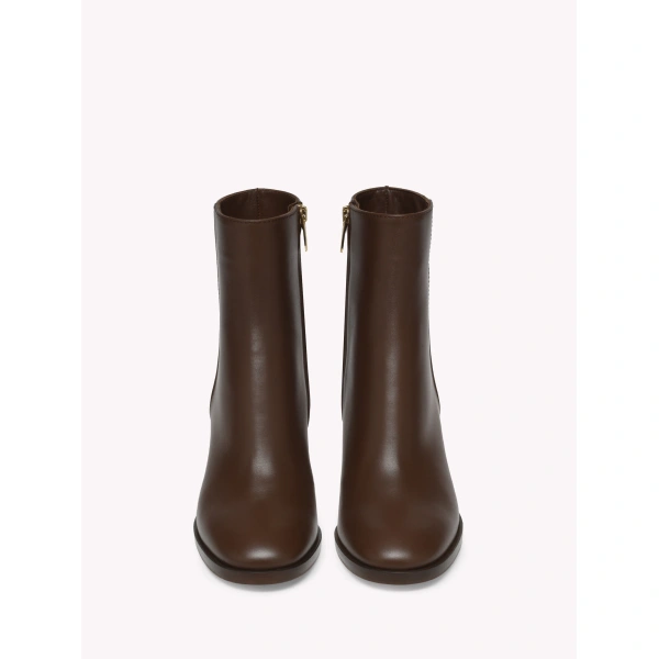 Gianvito Rossi Santiago Ankle Boots in Brown Leather, view 3 | Ankle Boots
