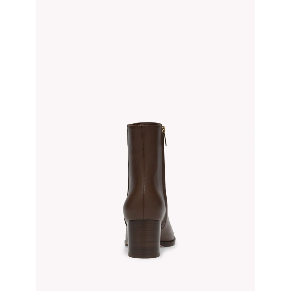 Gianvito Rossi Santiago Ankle Boots in Brown Leather, view 4 | Ankle Boots