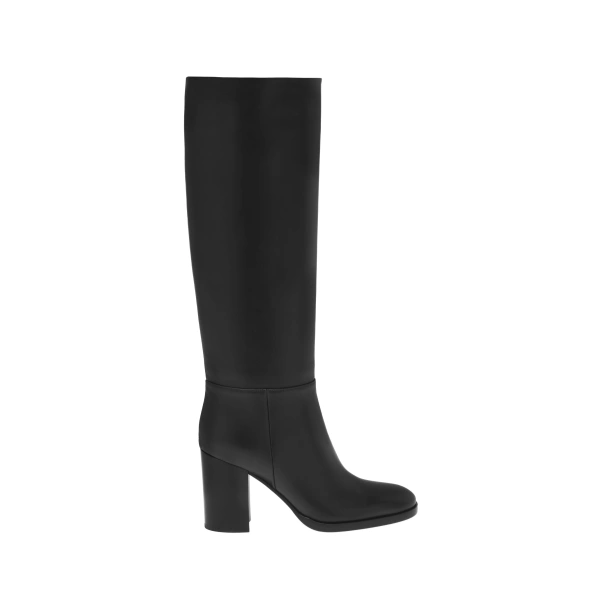 Gianvito Rossi Santiago Knee-High Boots in Black Leather | Knee-High Boots