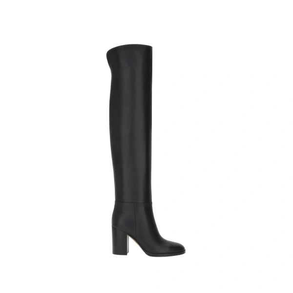 Gianvito Rossi Santiago Over-the-Knee Boots in Black Leather | Boots
