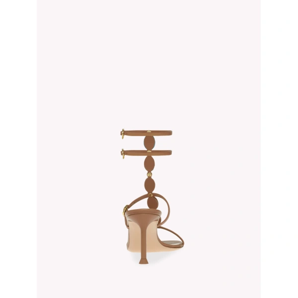 Gianvito Rossi Shanti 70 Sandals in Tan Nappa, view 4 | Sandals