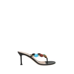 Gianvito Rossi Shanti 70 Thong Sandals in Black Suede | Sandals