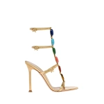 Gianvito Rossi Shanti Sandals in Gold Nappa | Sandals