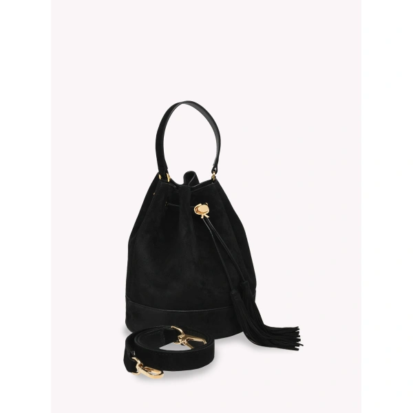 Gianvito Rossi Sienna 22 Bucket Bag in Black, view 3 | Bucket Bags