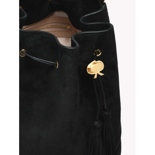 Gianvito Rossi Sienna 22 Bucket Bag in Black, view 4 | Bucket Bags