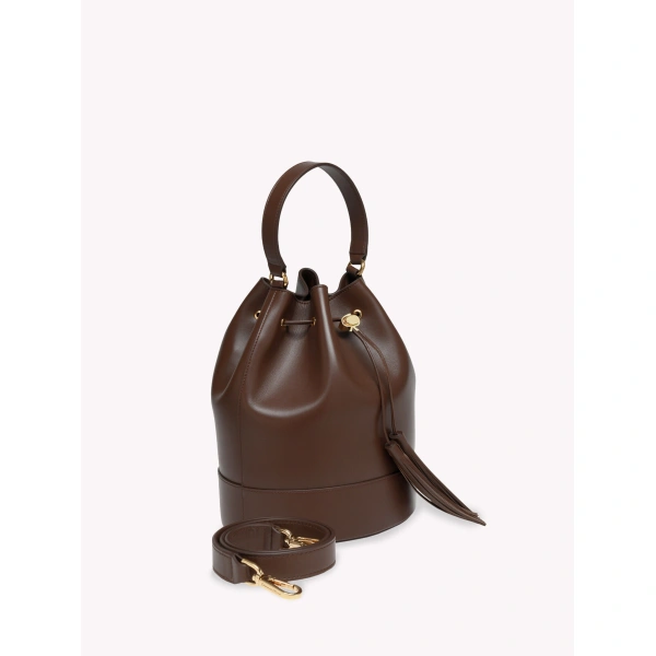 Gianvito Rossi Sienna 22 Bucket Bag in Brown, view 3 | Bucket Bags