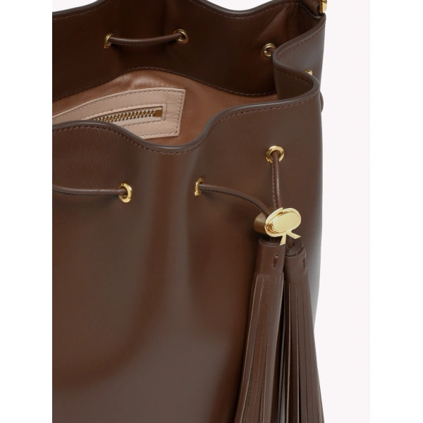 Gianvito Rossi Sienna 22 Bucket Bag in Brown, view 4 | Bucket Bags