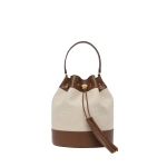 Gianvito Rossi Sienna 22 Bucket Bag in Natural and Tan | Bucket Bags