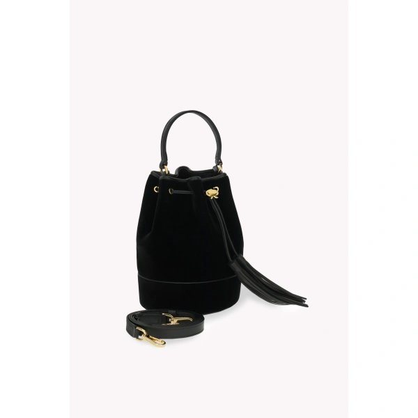 Gianvito Rossi Sienna Bucket Bag in Black, view 3 | Bucket Bags