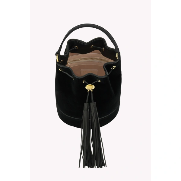 Gianvito Rossi Sienna Bucket Bag in Black, view 5 | Bucket Bags