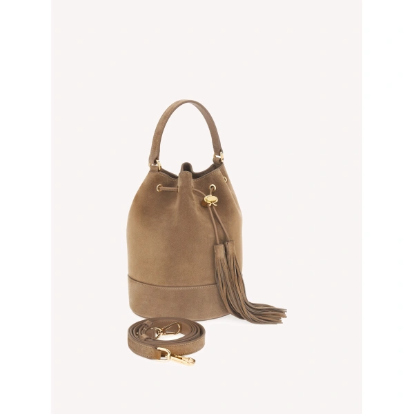 Gianvito Rossi Sienna Bucket Bag in Camel, view 3 | Bucket Bags
