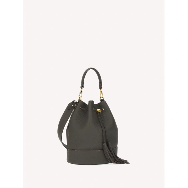 Gianvito Rossi Sienna Bucket Bag in Dark Grey, view 2 | Bucket Bags