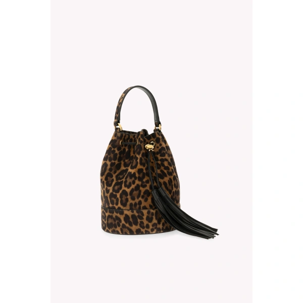 Gianvito Rossi Sienna Bucket Bag in Leopard Print, view 2 | Bucket Bags