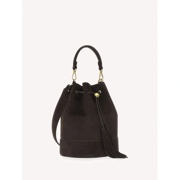 Gianvito Rossi Sienna Bucket Bag in Mocha, view 2 | Bucket Bags