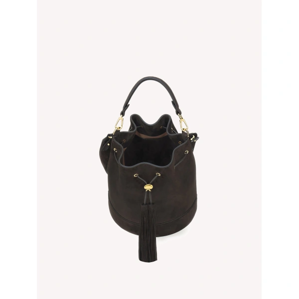 Gianvito Rossi Sienna Bucket Bag in Mocha, view 3 | Bucket Bags