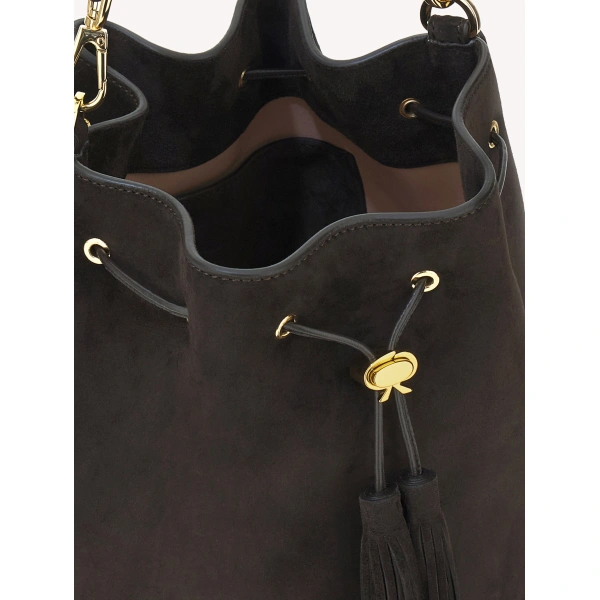Gianvito Rossi Sienna Bucket Bag in Mocha, view 4 | Bucket Bags