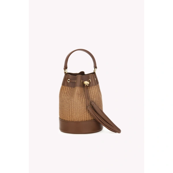 Gianvito Rossi Sienna Bucket Bag in Tan, view 2 | Bucket Bags