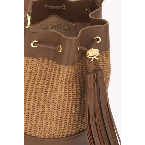 Gianvito Rossi Sienna Bucket Bag in Tan, view 5 | Bucket Bags