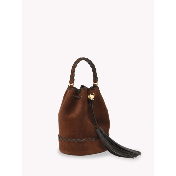Gianvito Rossi Sienna Zaira Bucket Bag in Brown, view 2 | Bucket Bags