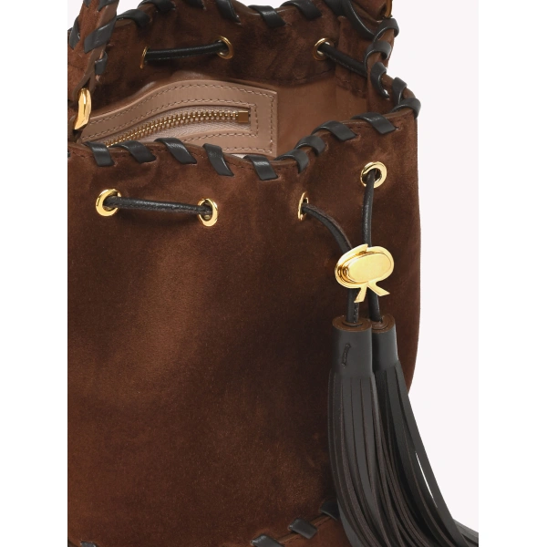 Gianvito Rossi Sienna Zaira Bucket Bag in Brown, view 4 | Bucket Bags