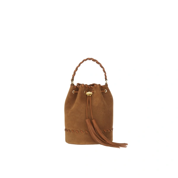 Gianvito Rossi Sienna Zaira Bucket Bag in Tan | Bucket Bags