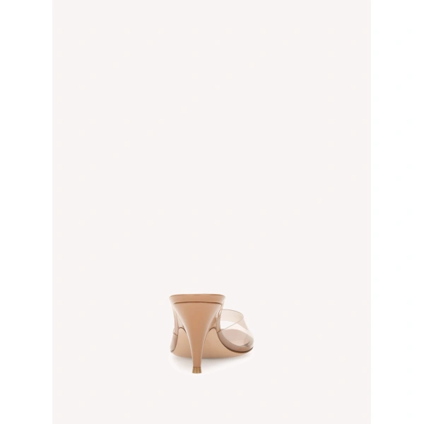 Gianvito Rossi Sofia 70 Mules in Pink Plexi, view 4 | Mules