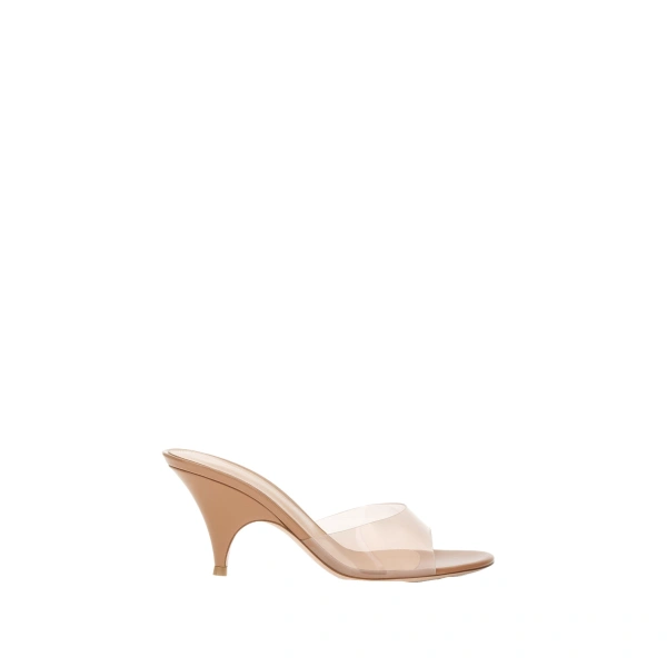 Gianvito Rossi Sofia 70 Mules in Pink Plexi | Mules