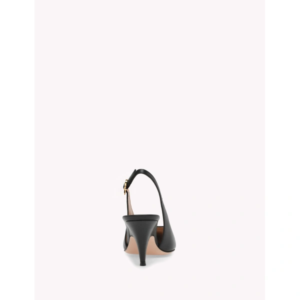 Gianvito Rossi Sofia 70 Slingbacks in Black Leather, view 4 | Slingbacks