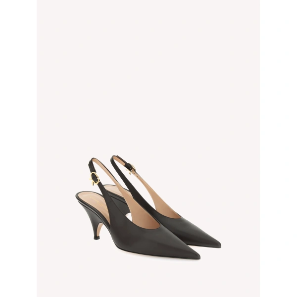 Gianvito Rossi Sofia 70 Slingbacks in Mocha Leather, view 2 | Slingbacks