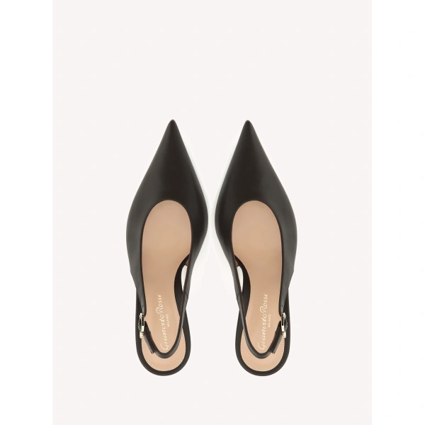 Gianvito Rossi Sofia 70 Slingbacks in Mocha Leather, view 3 | Slingbacks