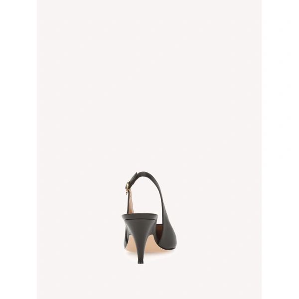 Gianvito Rossi Sofia 70 Slingbacks in Mocha Leather, view 4 | Slingbacks