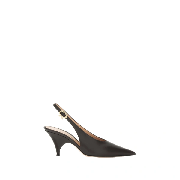 Gianvito Rossi Sofia 70 Slingbacks in Mocha Leather | Slingbacks