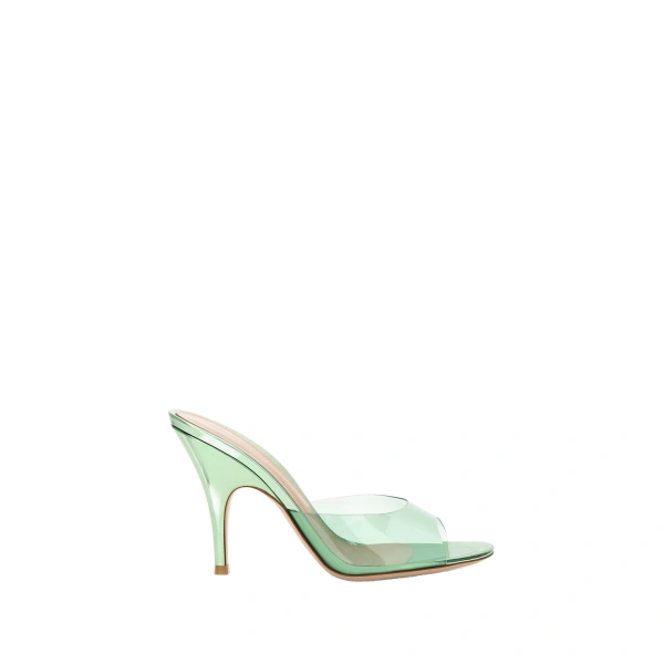 Gianvito Rossi Sofia 95 Mules in Green Plexi | Mules