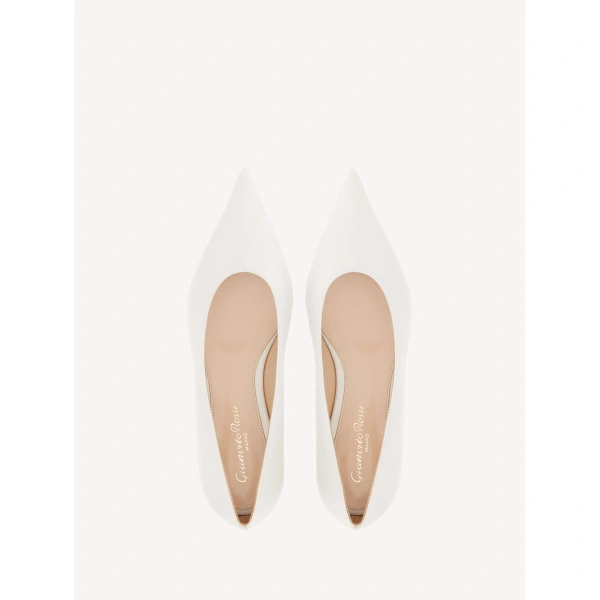 Gianvito Rossi Sofia Ballet Flats in Off White Leather, view 3 | Ballet Flats