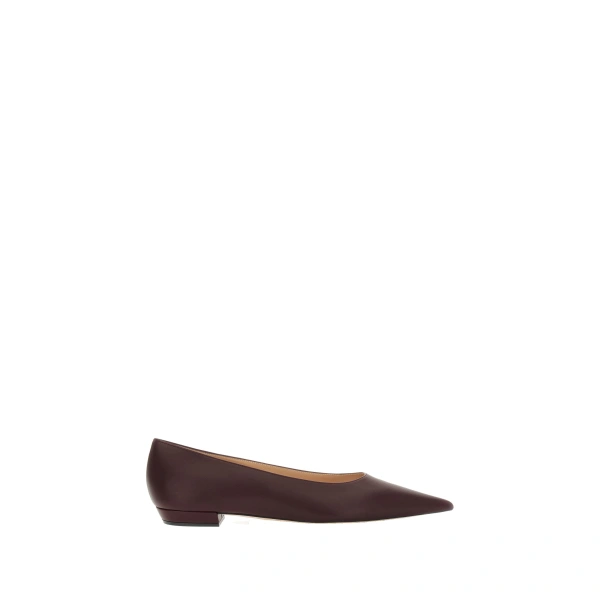 Gianvito Rossi Sofia Ballet Flats in Red Leather | Ballet Flats