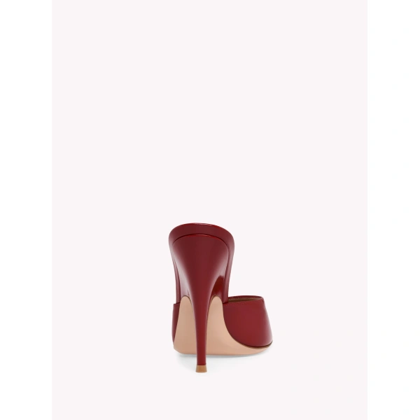 Gianvito Rossi Sofia Mules in Red Glossy Nappa, view 4 | Mules